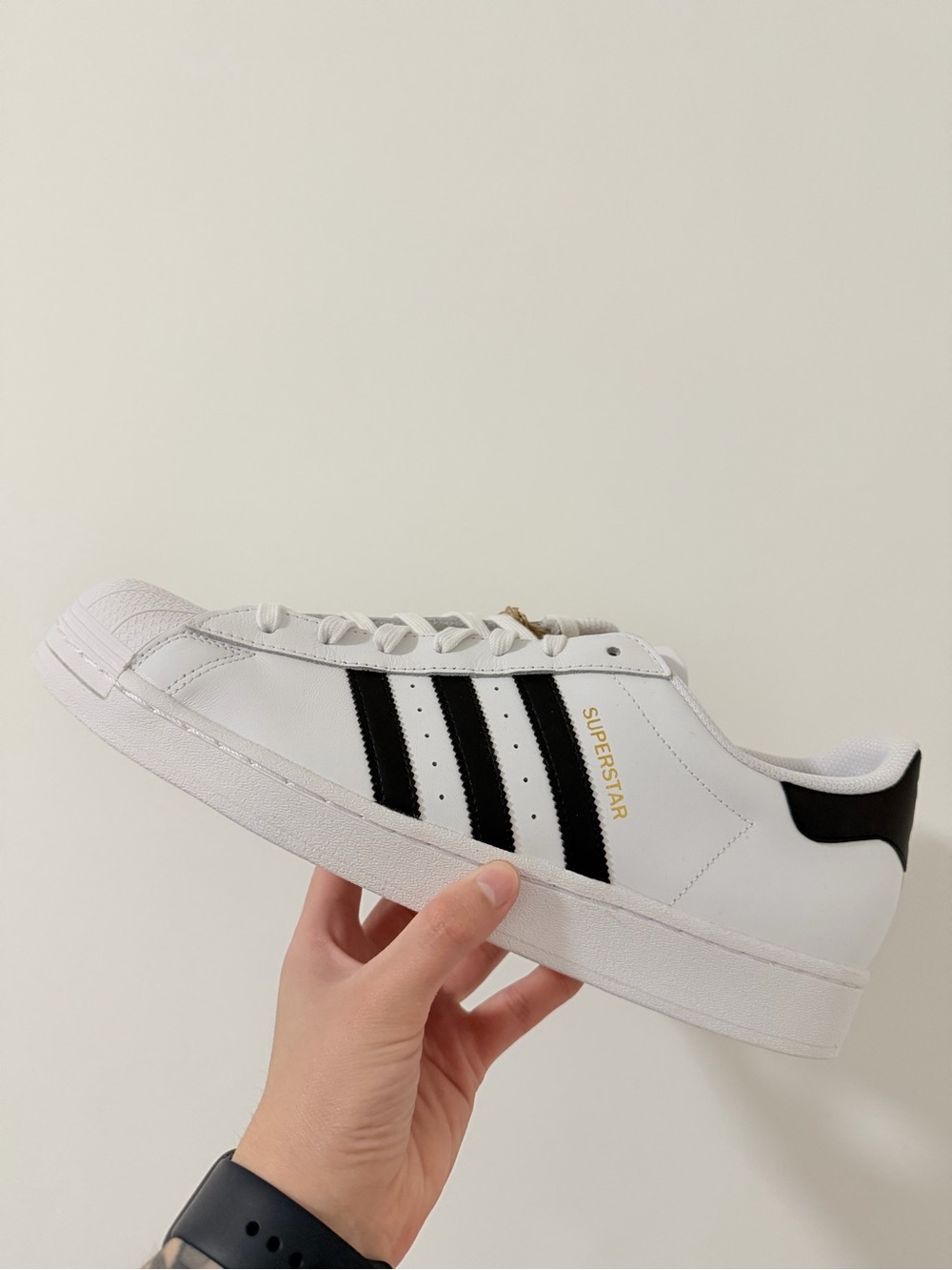 adidas Men’s White & Black Superstar Low-Top Sneaker